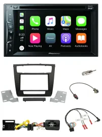 Автомагнитола для BMW 1 Series E81 Pioneer 2-DIN, USB, DVD, Bluetooth, DAB, совместимая с кнопками на руле