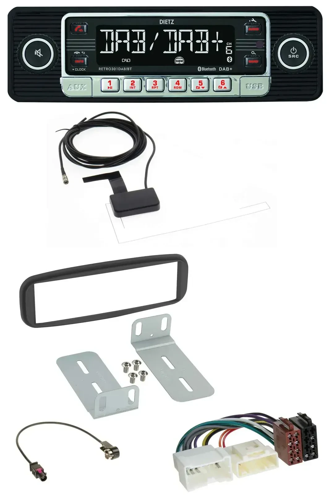 Dietz DAB Bluetooth USB MP3 Autoradio für Renault Clio (2012-2017)