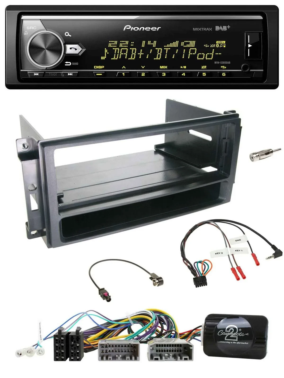 Pioneer Bluetooth USB DAB Lenkrad Autoradio für Chrysler Dodge Jeep