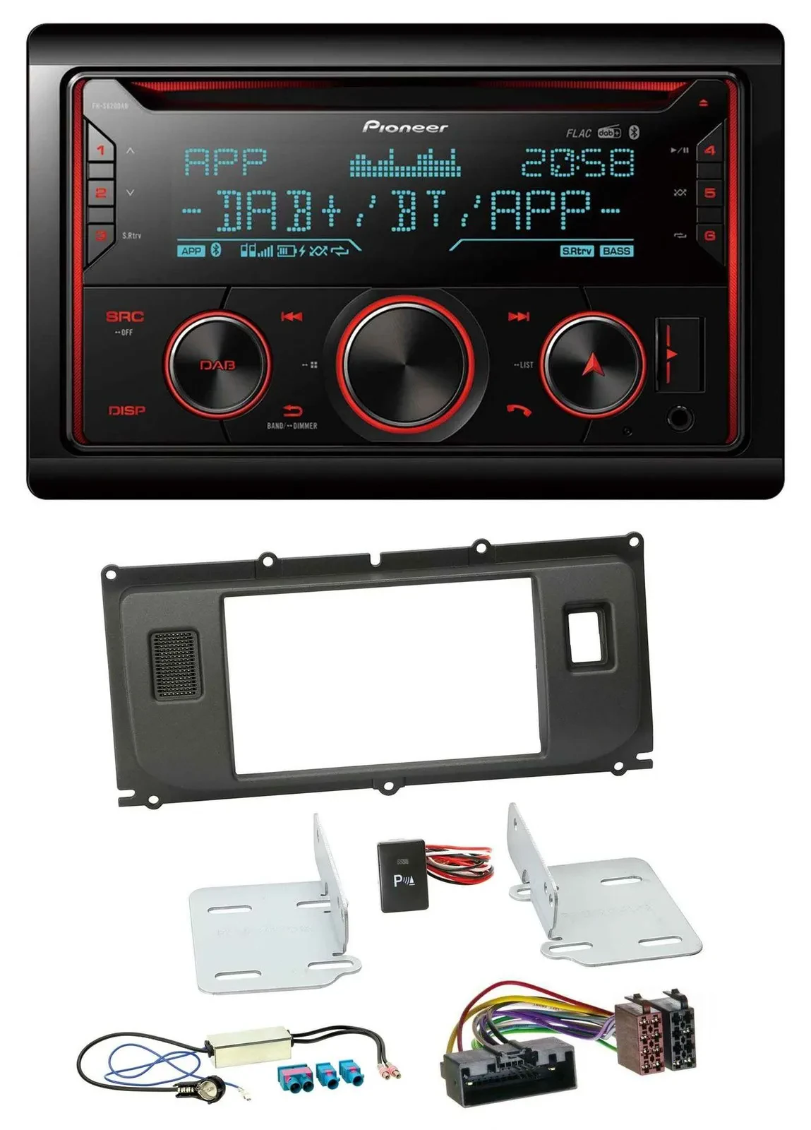 Автомагнитола для Land Rover Evoque (с 2011) Pioneer 2DIN, DAB, Bluetooth, USB, CD, MP3