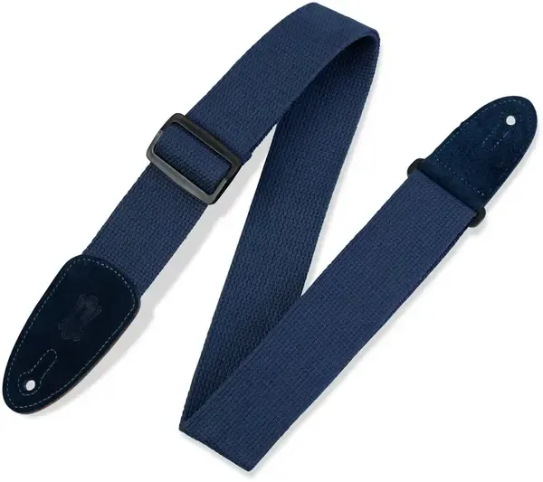 Ремень для гитары Levy's MC8-NAV 2" Cotton Guitar Strap w/Suede Ends and Tri-glide Adjustment Navy