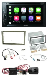 Pioneer Lenkrad USB DVD Bluetooth DAB 2DIN Autoradio für Opel Corsa D satin-ston