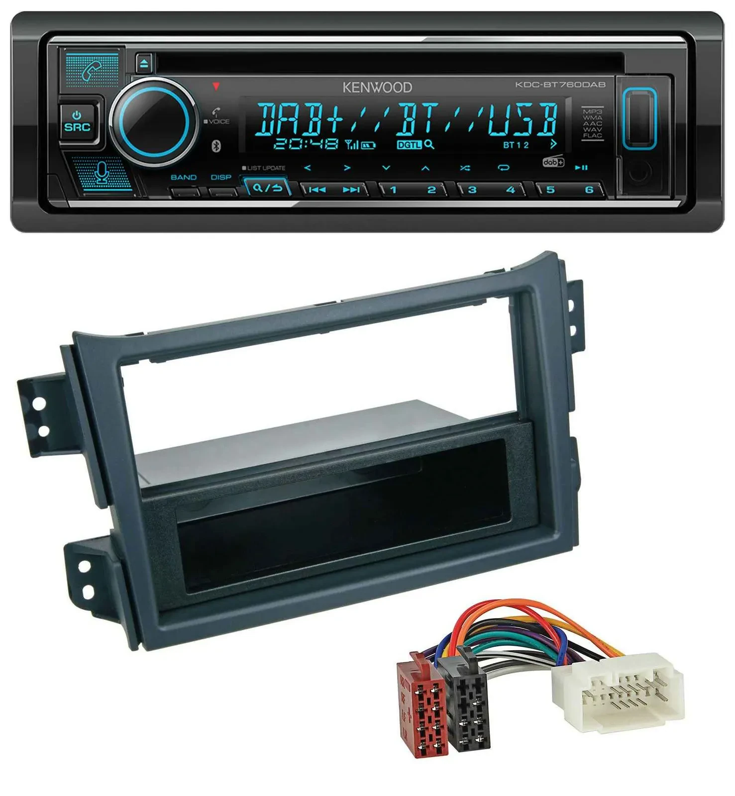 Kenwood MP3 Bluetooth DAB USB CD Autoradio für Opel Agila B 2008-2014 Suzuki Spl