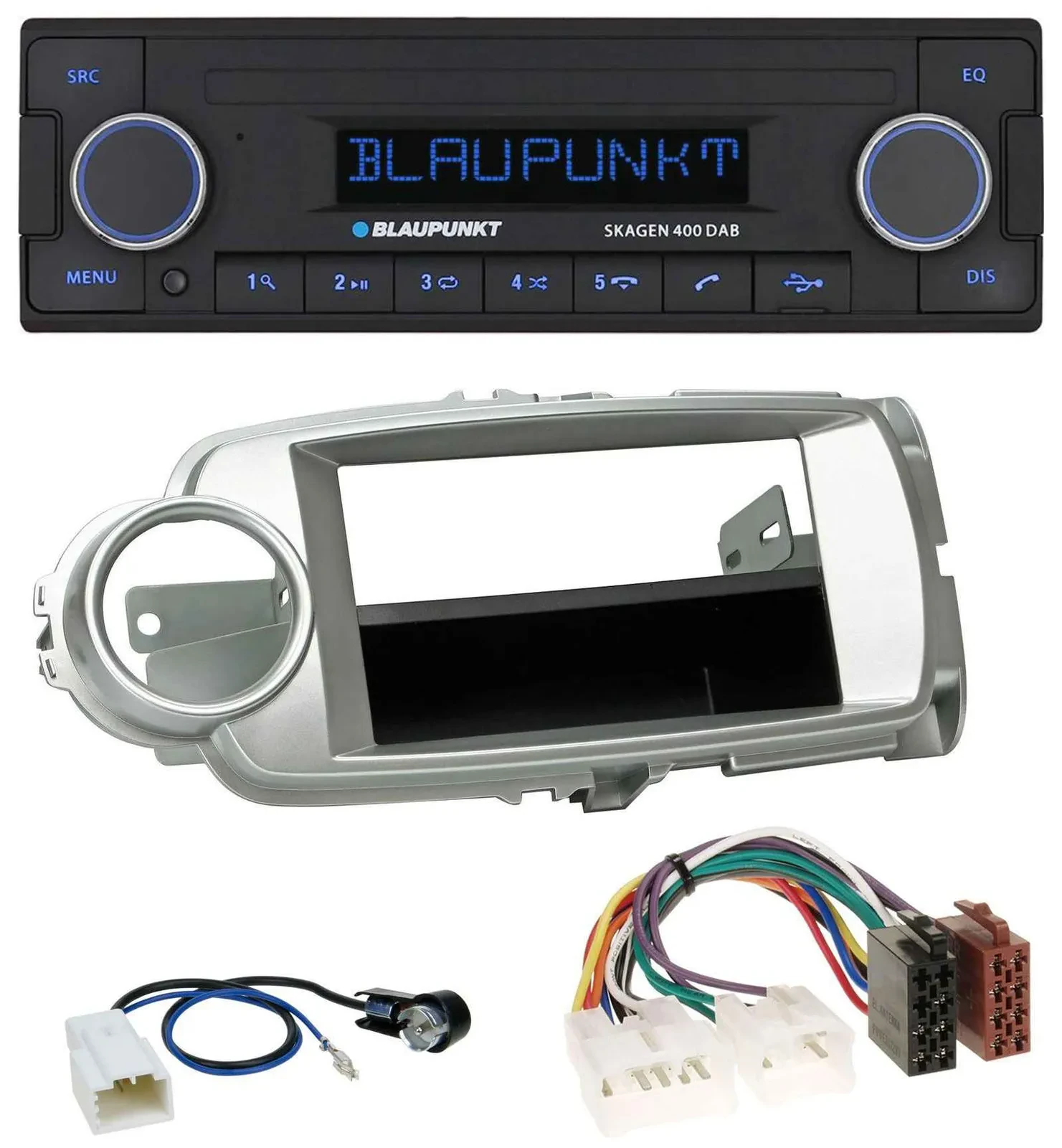 Blaupunkt DAB USB Bluetooth MP3 Autoradio für Toyota Yaris (11-14) - silber