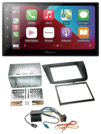 Pioneer USB MP3 DAB 2DIN Bluetooth Autoradio für Seat Leon 05-09 schwarz