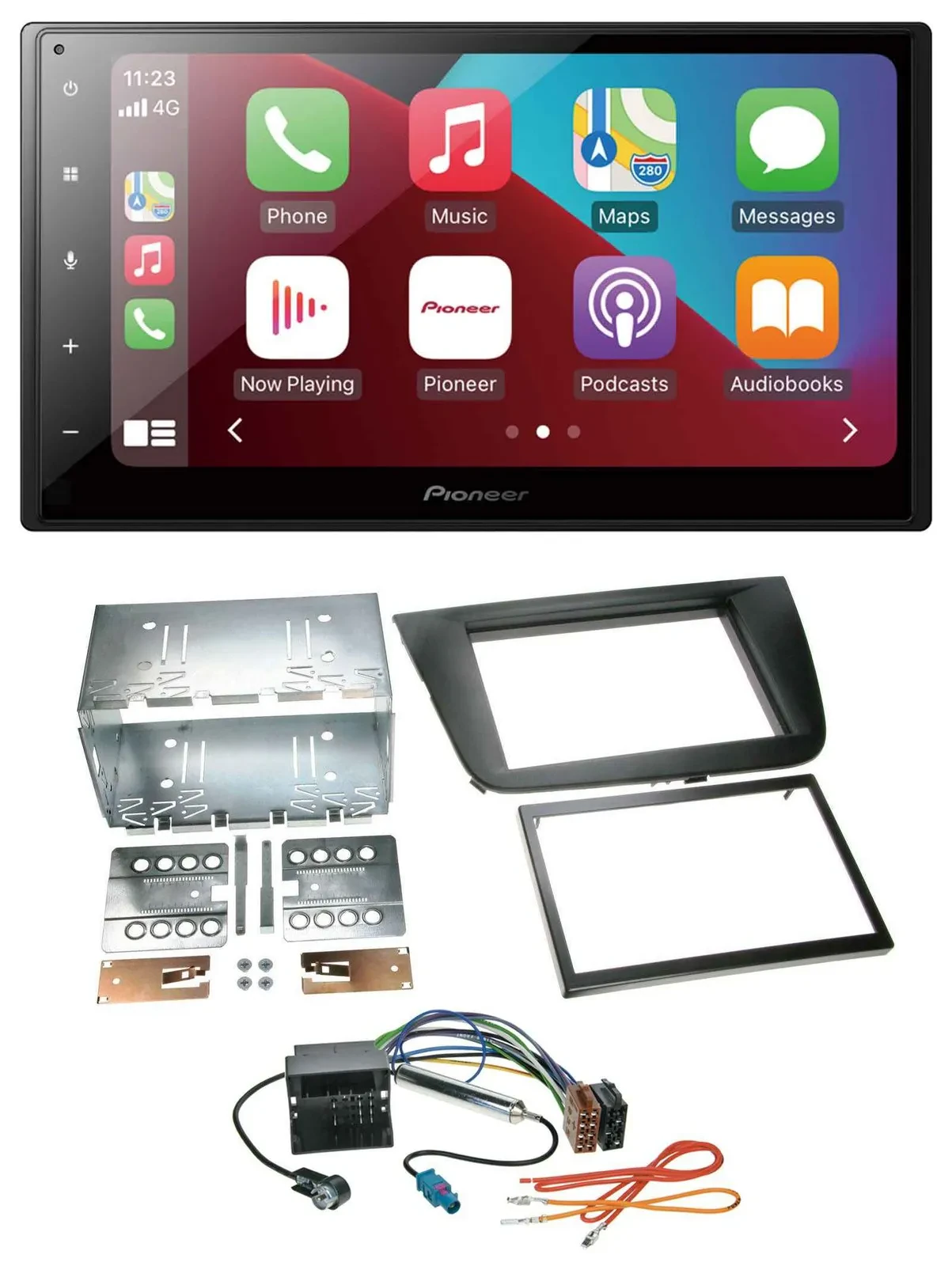 Pioneer USB MP3 DAB 2DIN Bluetooth Autoradio für Seat Leon 05-09 schwarz