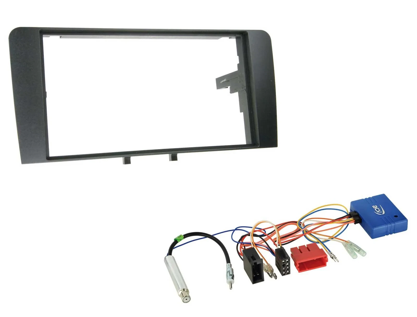 Einbauset CAN-Bus Doppel DIN Autoradio für Audi A3 m. ISO 2003-2006 schwarz