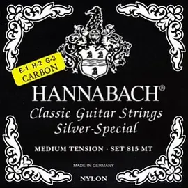 Струны для классической гитары Hannabach 815MTC CARBON Black SILVER SPECIAL