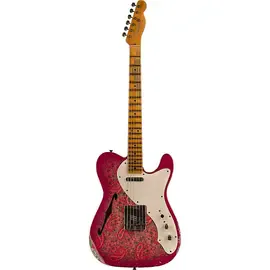 Электрогитара полуакустическая Fender Custom Shop LE '50s Tele Thinline Relic Aged Pink Paisley