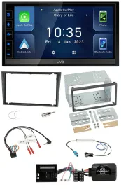 JVC DAB Bluetooth Lenkrad USB 2DIN Autoradio für Opel Tigra Corsa C Meriva grau