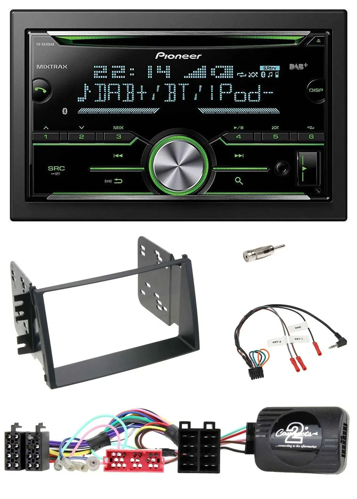Автомагнитола Pioneer 2DIN, Bluetooth, DAB, USB, CD, для Kia Soul 2009–2011