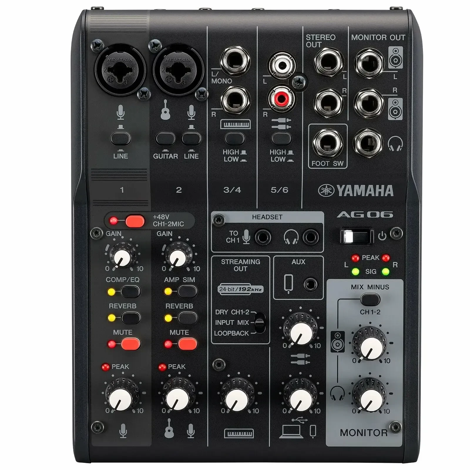 Микшерный пульт Yamaha AG06MK2 6-Channel Mixer USB Interface Black