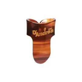 D'Andrea Tortoise Shell Guitar Finger Picks, LARGE, 12-Pieces