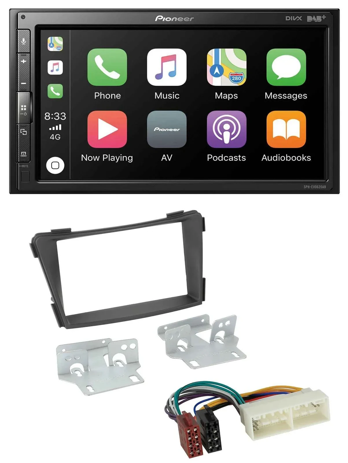 Pioneer USB MP3 DAB 2DIN Bluetooth Autoradio für Hyundai i40 Typ VF ab 2016 schw