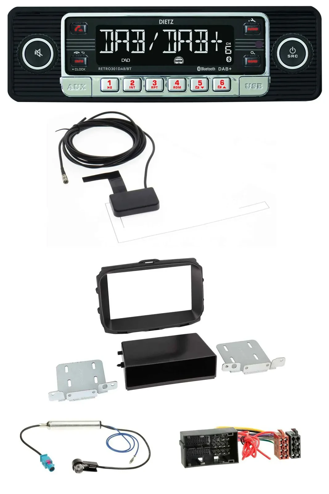 Dietz DAB Bluetooth USB MP3 Autoradio für Alfa Romeo Giulietta 940 Facelift ab 1