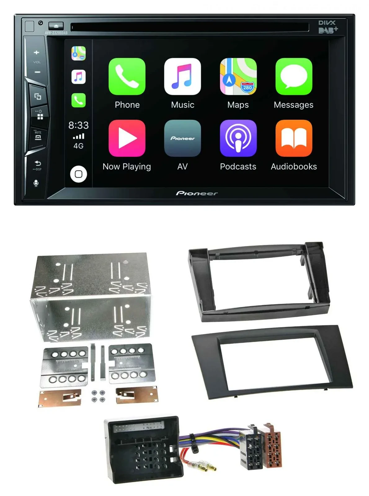 Pioneer MP3 USB DVD Bluetooth DAB 2DIN Autoradio für Mercedes E-Klasse S211 03-0