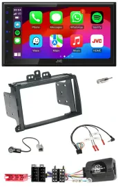 JVC Bluetooth 2DIN Lenkrad DAB USB Autoradio für Hyundai i20 09-12 schwarz