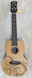 Luna Guitars Luna UKE TC SPR Tattoo Concert Size Spruce Top Mahogany Body Ukulele