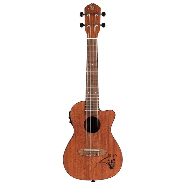 Укулеле Ortega RU5MM-CE Bonfire Konzert Ukulele mit Lasergravur