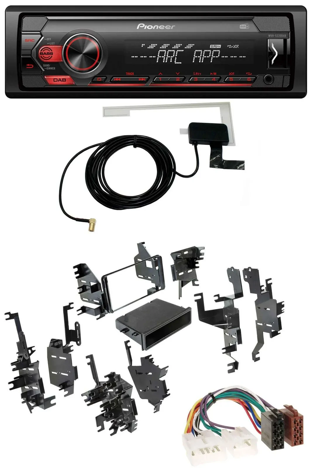 Автомагнитола Pioneer 1DIN, USB, DAB, MP3, AUX для Toyota Tundra/Celica/FJ
