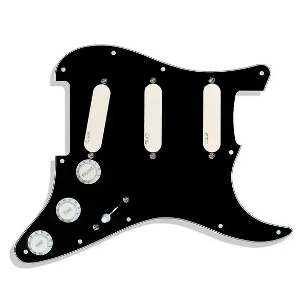 Комплект звукоснимателей для электрогитары EMG DG20 David Gilmour Eclipse Prewired Pickguard Black White