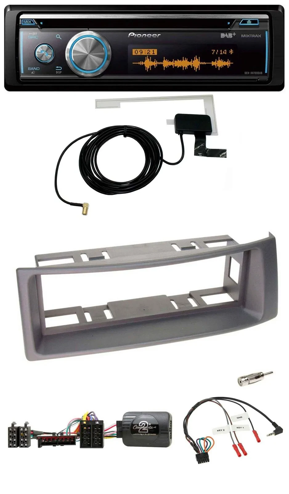 Pioneer Bluetooth DAB Lenkrad USB CD Autoradio für Renault Megane Scenic 96-00 a