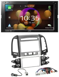 JVC DAB MP3 2DIN Bluetooth USB Autoradio für Hyundai Santa Fe USB AUX 3 Schalter