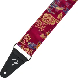 Fender Satin Dragon Guitar Strap, Wine Red, Model #: 0990638053