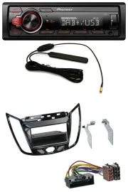 Автомагнитола Pioneer 1-DIN DAB MP3 USB AUX для Ford C-Max/Kuga черный (рояльный лак)