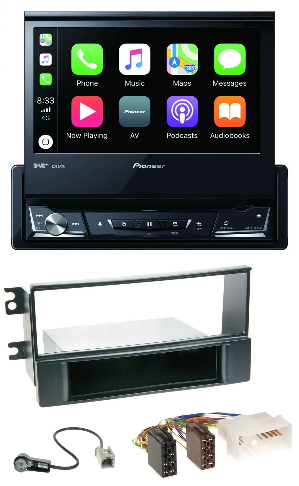 Автомагнитола Pioneer DVD, Bluetooth, DAB, USB, MP3 для Kia Sportage II (2008–2010)