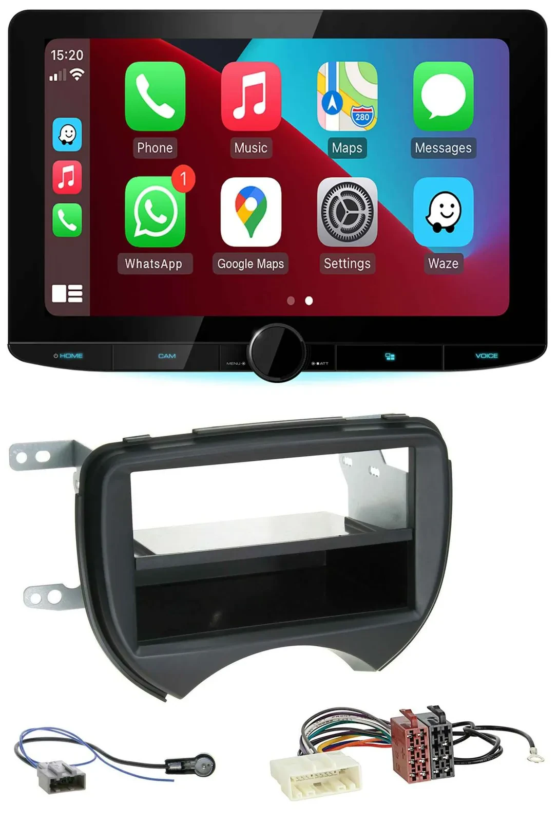 Kenwood MP3 USB DAB Bluetooth Autoradio für Nissan Micra K13 10-13 schwarz