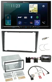 Pioneer Lenkrad Bluetooth USB 2DIN DAB Autoradio für Opel Corsa C 200-2004 charc