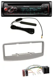 Автомагнитола Pioneer USB, DAB, MP3, Bluetooth, CD, серый для Fiat Multipla 186 (1999–2010)