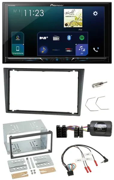 Pioneer Lenkrad Bluetooth USB 2DIN DAB Autoradio für Opel Corsa C 200-2004 charc