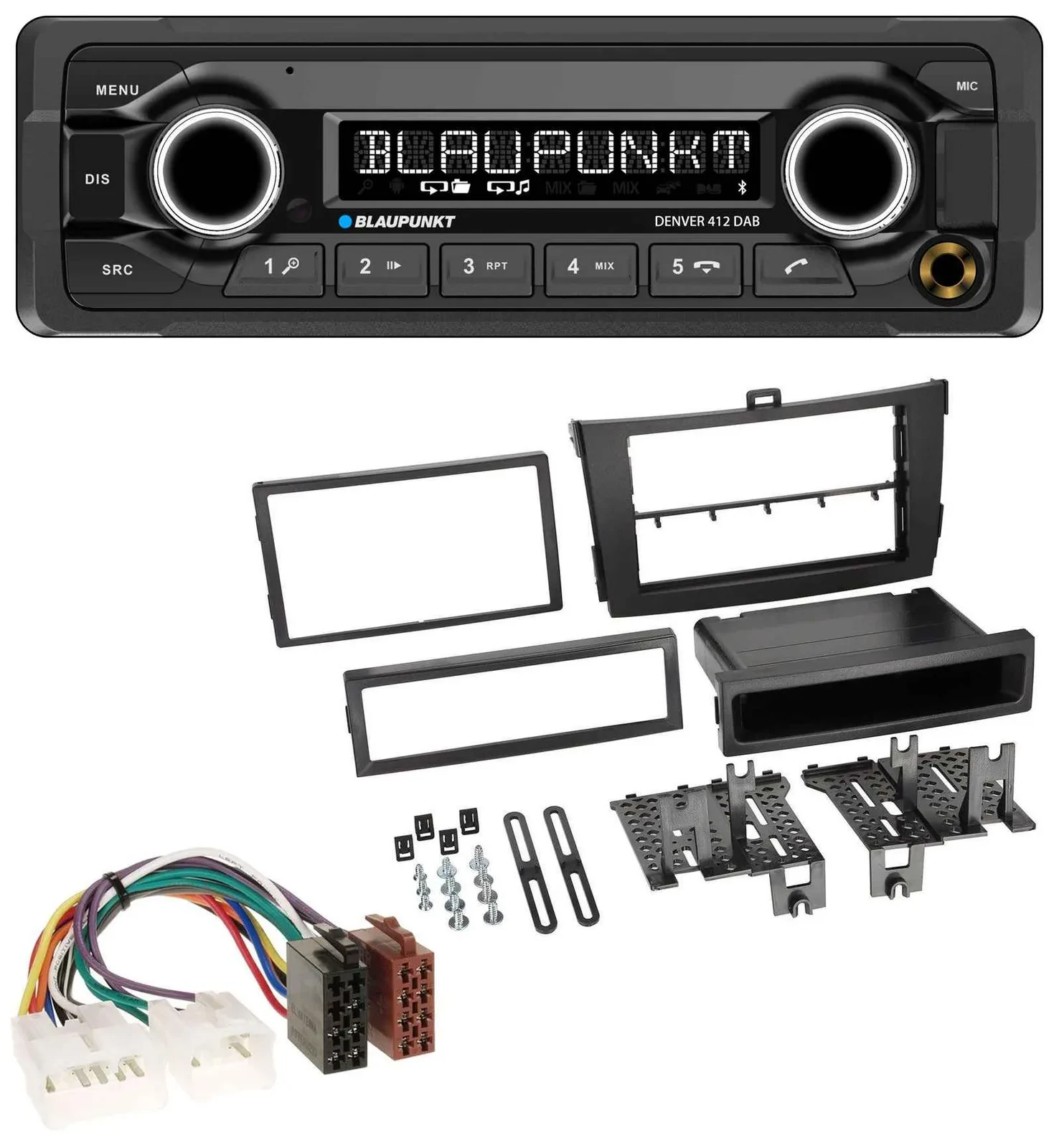 Blaupunkt Bluetooth DAB MP3 USB Autoradio für Toyota Corolla ab 2009 schwarz