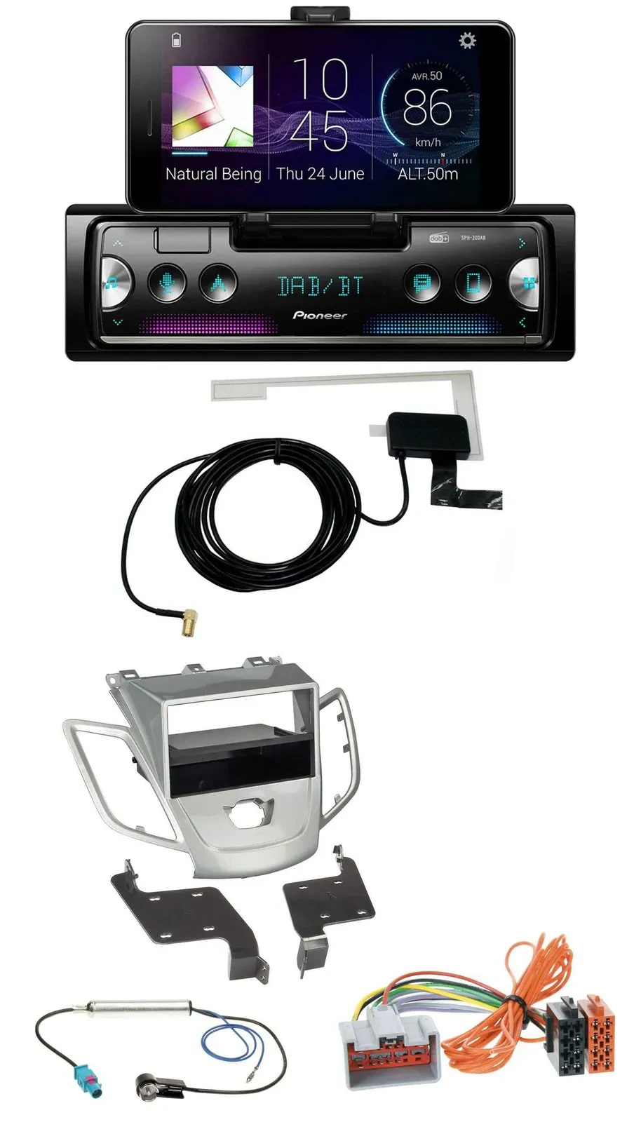 Pioneer DAB Bluetooth MP3 USB Autoradio für Ford Fiesta 08-10 JA8 ohne Display s