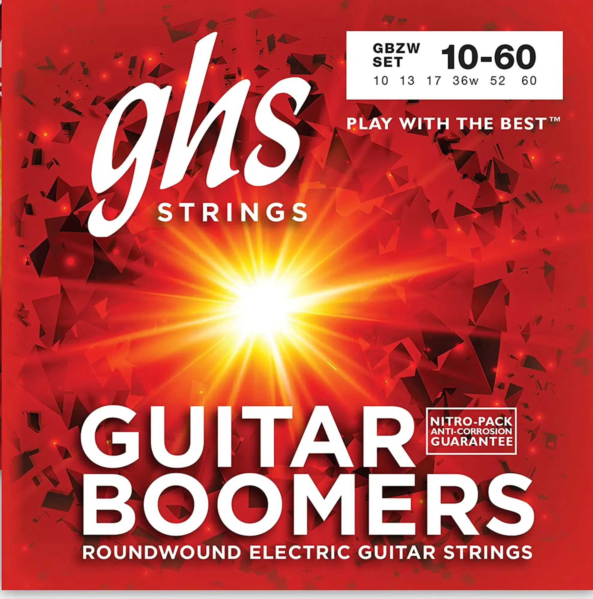Струны для электрогитары GHS Strings GBZW Zakk Wylde Boomers 10-60