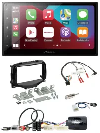 Pioneer USB Lenkrad DAB 2DIN Bluetooth Autoradio für Toyota Aygo 2014-2021