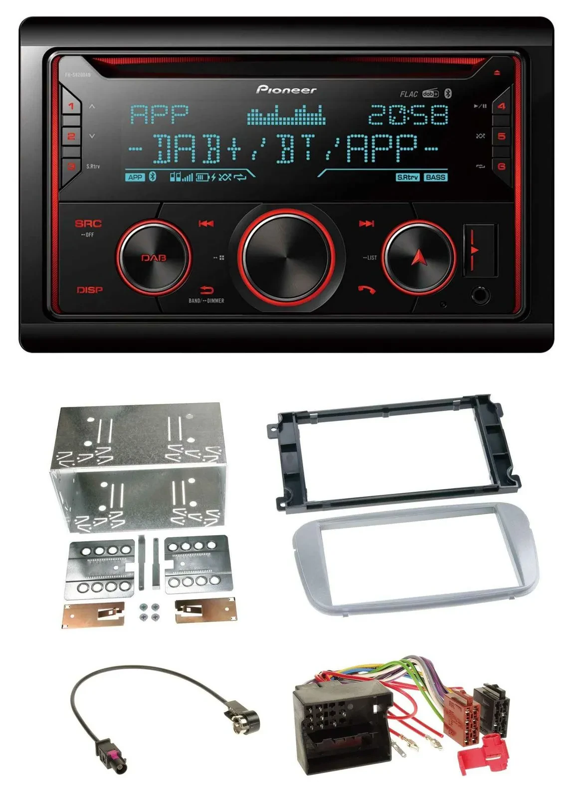 Pioneer 2DIN DAB MP3 Bluetooth USB CD Autoradio für Ford Mondeo 2007-2014 S-Max