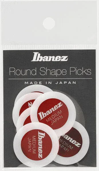 Медиаторы Ibanez PPA1M-WH Round Shape Pick 0.8 (6 штук)