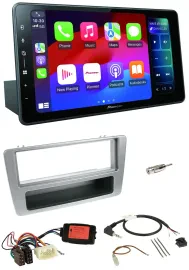 Pioneer Bluetooth DAB Lenkrad USB Autoradio für Honda Civic 2001-2003 silber