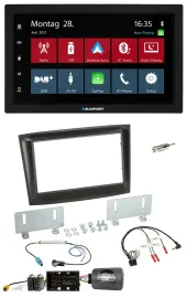 Blaupunkt Lenkrad Bluetooth DAB 2DIN USB Autoradio für Fiat Doblo ab 2015 schwar