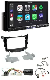 Alpine 2DIN DAB USB Lenkrad Bluetooth Autoradio für Hyundai i30 2012-2017