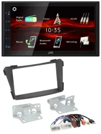 JVC USB Bluetooth MP3 DAB 2DIN Autoradio für Hyundai i40 ab 2011 VF schwarz AUX
