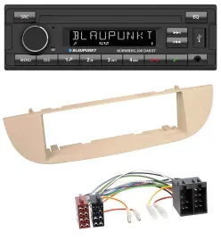 Blaupunkt USB DAB MP3 Bluetooth Autoradio für Fiat 500 ab 2007 perlgrau beige