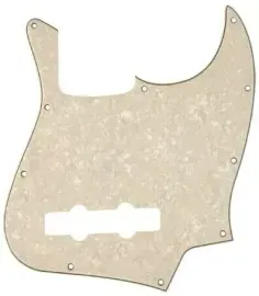 AXL Model PG-379 2-Pickup J Bass Pickguard, White Pearloid