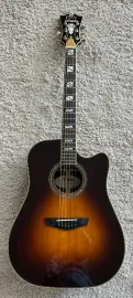 D'Angelico DAED500VSB2GP Bowery Dreadnought CE 6 String Guitar -Vintage Sunburst