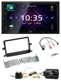 JVC DAB 2DIN Lenkrad Bluetooth USB Autoradio für Mitsubishi L200 06-15