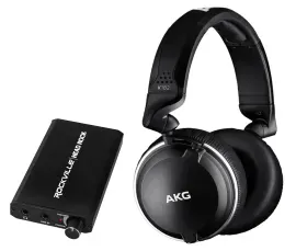 AKG K182 Recording Studio Monitor Headphones+Rechargeable Headphone Amplifier