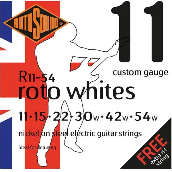 Струны для электрогитары RotoSound R11-54 Roto Whites 11-54